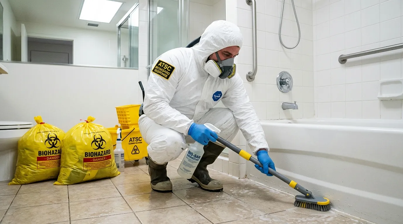 Decontamination equipment deployed for Blood Cleanup in Tustin